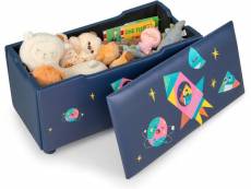 Costway coffre à jouets avec couvercle amovible,banc de rangement jouet avec siège rembourré, 75 x 36 x 38 cm,salon,chambre d'enfant,jardin d'enfants