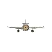 Dkd Home Decor - Horloge Murale Avion Métal Verre