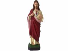Figurine jésus christ sacré coeur rouge intérieur et extérieur