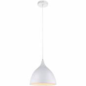 Globo - Lampe suspension éclairage métal blanc mat