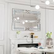 Grand Miroir Décoration Murale Salon: Miroir Mural Décoratif Rectangulaire Miroirs Muraux Design Cadre en Verre pour Maison Chambre Salle de Bain