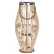 H&s Collection - Lanterne 24x48 cm Bambou Naturel