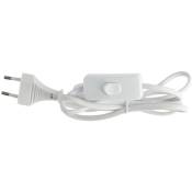 Iluminashop - Câble de Connexion Plat avec Interrupteur Blanc