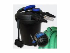 Kit de filtration à pression 6000l uvc 11w pompe tuyau fontaine helloshop26 4216184