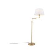 Ladas - Lampe sur pied bras articulé - 1 lumière - h 1500 mm - Bronze - Moderne - éclairage intérieur - Salon i Chambre - Bronze - Qazqa