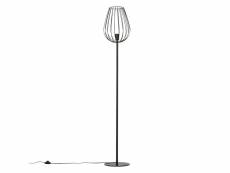 Lampadaire design industriel metal filaire ampoule e27 40 w max. 27,5 x 27,5 x 159 cm noir