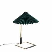 Lampe de table Matin Small / LED - H 38 cm - Tissu & métal - Hay vert en métal