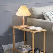 Lampe de table Sittingbourne 35 cm crème effet bois