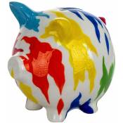 Le Monde Des Animaux - Tirelire cochon pop multicolore