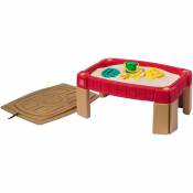 Naturally Playful Table à Sable Table d'activité Sable Enfant / pour Enfants en Plastique avec Couvercle 41.7x91.4x66 cm - Rouge - Step2