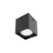 Plafonnier LED carré 10W 700lm 4200K Noir XL