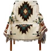 Plaid,Housse de canapé de style ethnique américain, couverture complète en tricot Sucre Jacquard couverture de canapé -90 150cm Rapanda