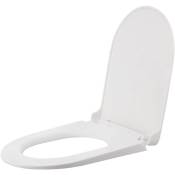 Siège de toilette à fermeture douce, fixation Simple, sièges de toilette en matériau pp blanc avec raccords réglables, siège de toilette avec