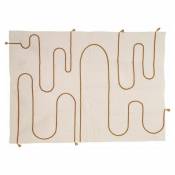 Silumen - Tapis Coton Rectangle Corde et Pompons 120x170 cm