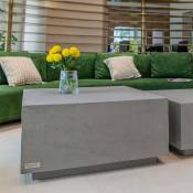 Table basse colorado table en béton pour extérieur/intérieur gris carrée aspect grès moyen table de jardin résistante aux intempéries - Elementi