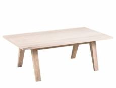 Table basse rectangulaire en chêne blanchi - alisia