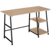 Table de bureau Paisley 120x50x73,5cm - Bureau, table de travail, table de bureau - Bois clair industriel, Chêne Sonoma