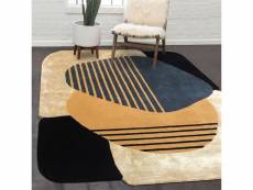 Tapis salon 120x170 atoll multicolore tapis en laine, moderne et élégant
