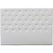 Tête de lit capitonnée Déco - 169 cm - Blanc - En pvc
