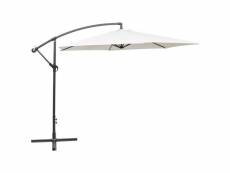 Vidaxl parasol en porte-à-faux 3 m blanc sable 42202