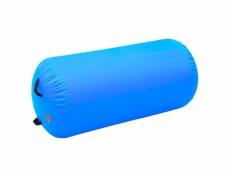 Vidaxl rouleau gonflable de gymnastique avec pompe 120x90 cm pvc bleu 92720