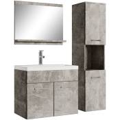 Badplaats - Meuble de salle de bain Montreal 60 cm Beton Gris - Armoire - Beton gris