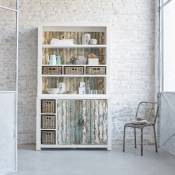 Bibliothèque en bois recyclé - Blanc