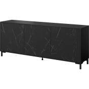 Bim Furniture - Commode marmo 150 cm 3D noir mat /