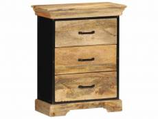 Buffet bahut armoire console meuble de rangement coffre à tiroirs 75 cm bois solide de manguier helloshop26 4402260
