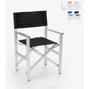 Chaise de plage pliante portable en aluminium textilène Regista Gold Couleur: Noir