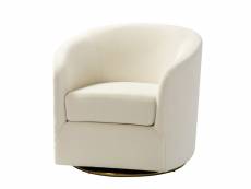 Chaise salon pivotante avec base en métal doré, chaise tonneau pivotante incurvée en velours contemporain, fauteuil rembourré, canapé simple de loisir