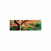Corner Impression sur toile Panorama Jardin japonais - 1: 2 Photo sur toile