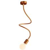 Creative Cables - Lampe murale ou plafonnier Creative Flex 90 cm Avec ampoule - Cuivre satiné - Avec ampoule