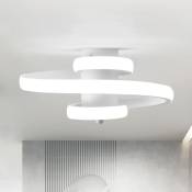 Delaveek - Plafonnier led Forme en Spirale Plafonnier de couloir - Blanc Lumière Blanc Froid 6500K 19W