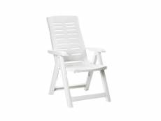 Fauteuil pliable multipositions blanc 60x61x109cm ipae