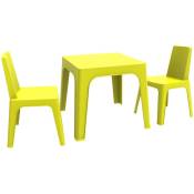 Garbar - julieta Chaise-Table Pour Enfants Intérieur, Extérieur Set 2+1 Vert Citron - Vert Citron