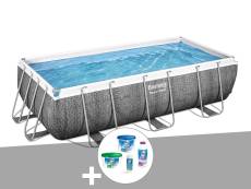Kit piscine tubulaire rectangulaire Bestway Power Steel 4,04 x 2,01 x 1,00 m + Kit de traitement au chlore