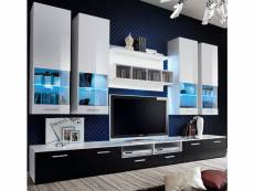 Meuble mural tv arlesa blanc et noir (3 m) MSAM064WHBL