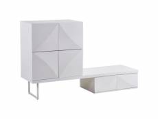 Paris prix - meuble tv design "salamo" 180cm blanc