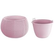 Pot de fleurs rond avec bol en plastique Splofy Bowl en couleur violette 29 (l) x 29 (l) x 19 (h) cm
