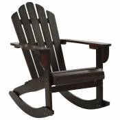 Rocking chair de jardin en bois - Marron - 72 x 92