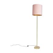 Simplo - Lampadaire avec Abat-Jour - 1 lumière - h 1840 mm - Rose - Moderne - éclairage intérieur - Salon i Chambre - Rose - Qazqa