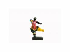 Statue femme dansant avec peinture abstraite h33 cm