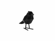 Statuette oiseau floqué - h.24cm - noir