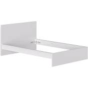 Structure Lit double 214x177 cm blanc mat série Helsinki Blanc