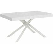 Table extensible 140x90/244 cm Karida Frêne Blanc