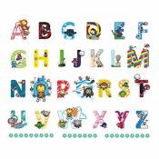 ufengke Stickers Muraux Alphabet Anglais ABC et Super