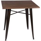 Ventemeublesonline - table lank wood 80X80