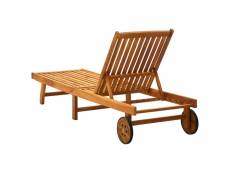 Vidaxl chaise longue bois d'acacia solide
