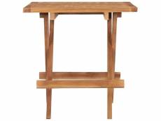 Vidaxl table pliable de jardin 50x50x50 cm bois de